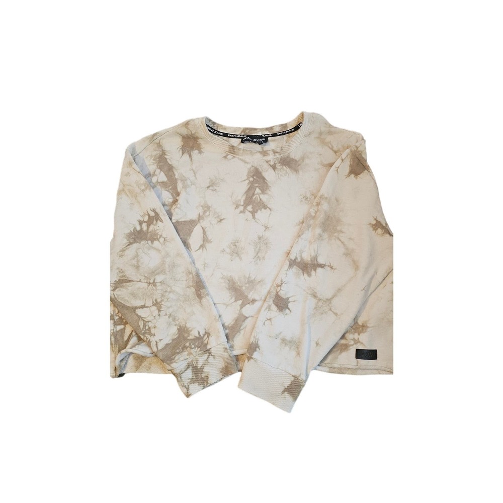 DKNY‎ jeans GREEN and white crop top hoodie